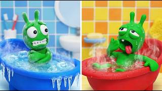 Batalla Rojo vs Azul en el Baño 🔴🔵 ¿Qué Lado Elegirá Pea Pea? - Pea Pea Funny Times