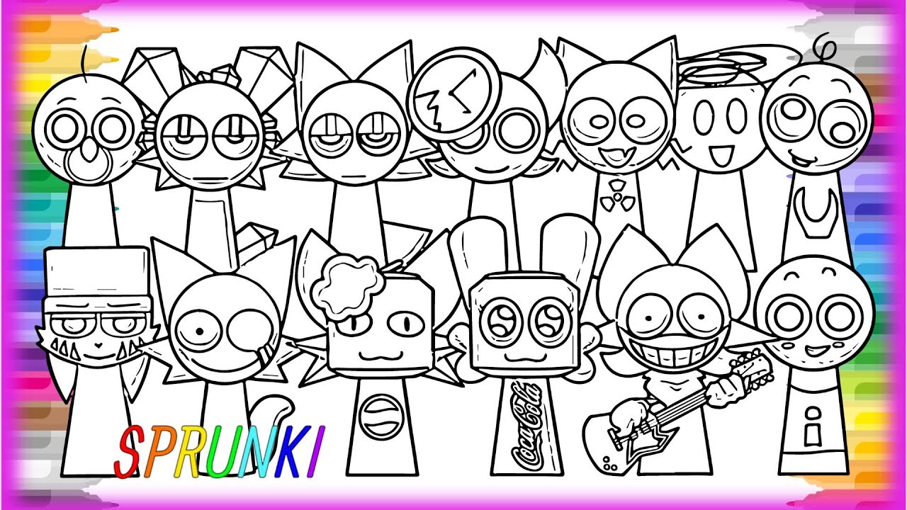 Sprunki Pyramixed Coloring Pages | How To Color New Sprunki Pyramixed ...