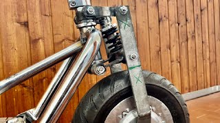 HOMEMADE SHOCK ABSORBER FORK FOR SCOOTER, DIY, INVENTIONS AND IDEAS