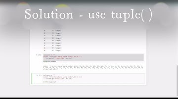 Data Snacks - Pandas Dataframe Column To SQL Query