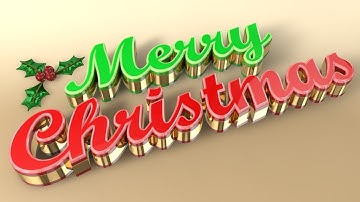 Christmas text in 3D -  Cinema 4D Tutorial