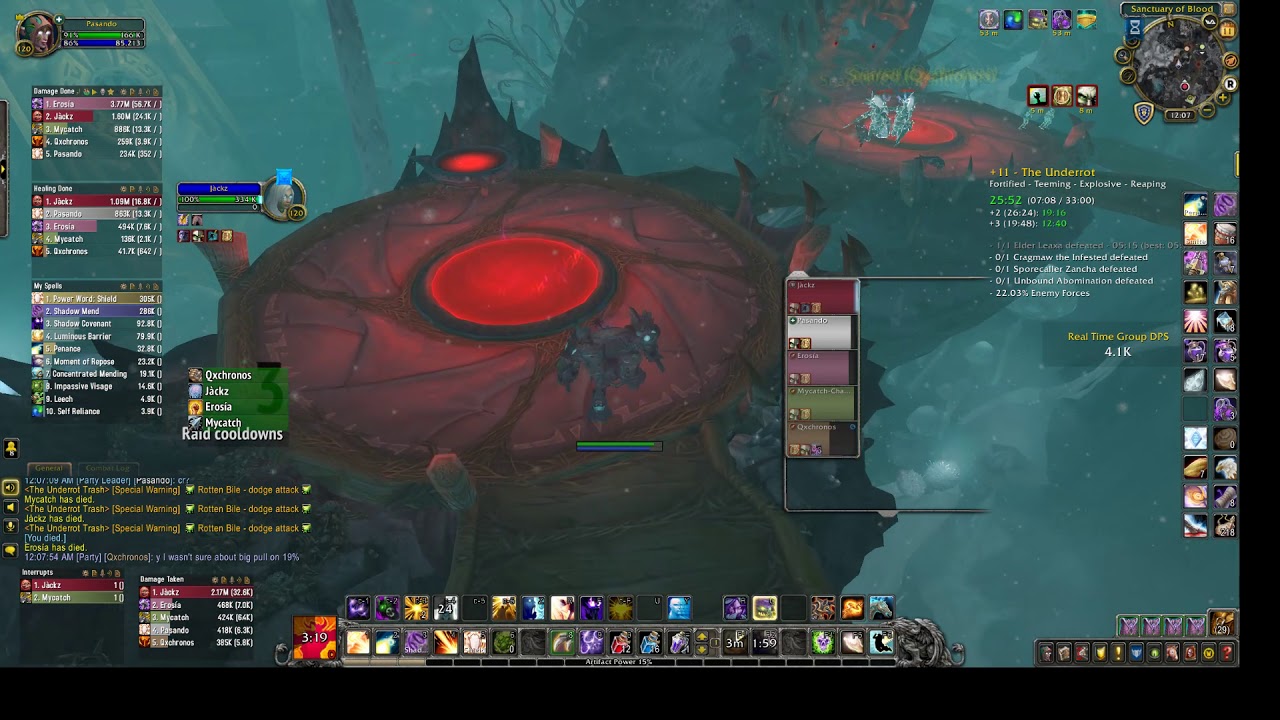 BFA Season 2 | Underrot +11 Disc Priest POV | Fortified, Teeming, Explosive (Not on time)