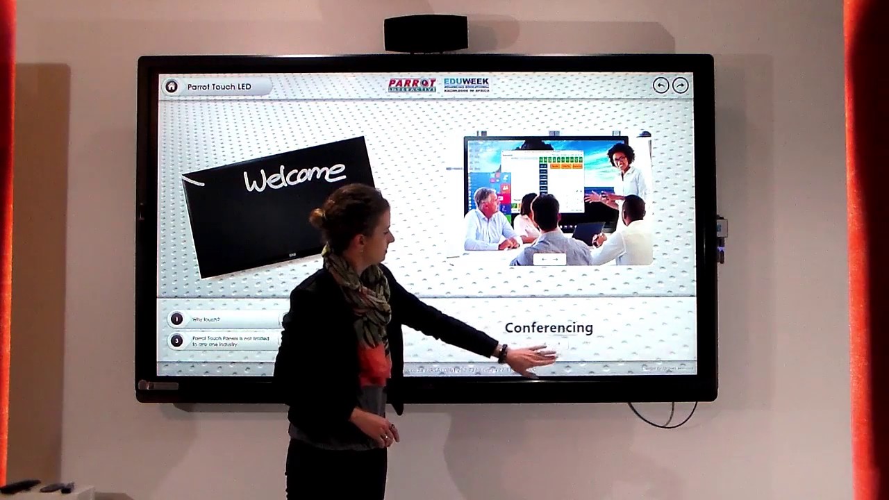 Parrot Interactive showcasing multitouch on the Parrot LED Panels