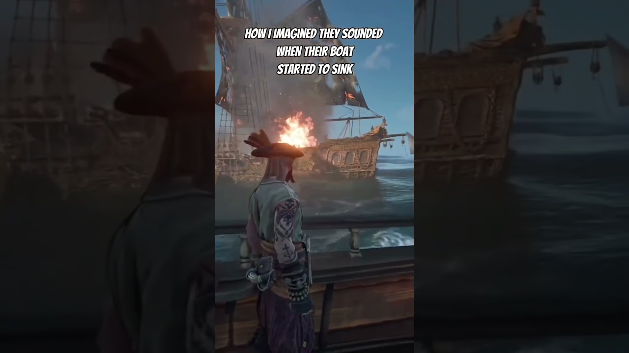 How does a wood boat burn on the ocean or is it a conspiracy? #meme #funny #windrose #gaming #fyp