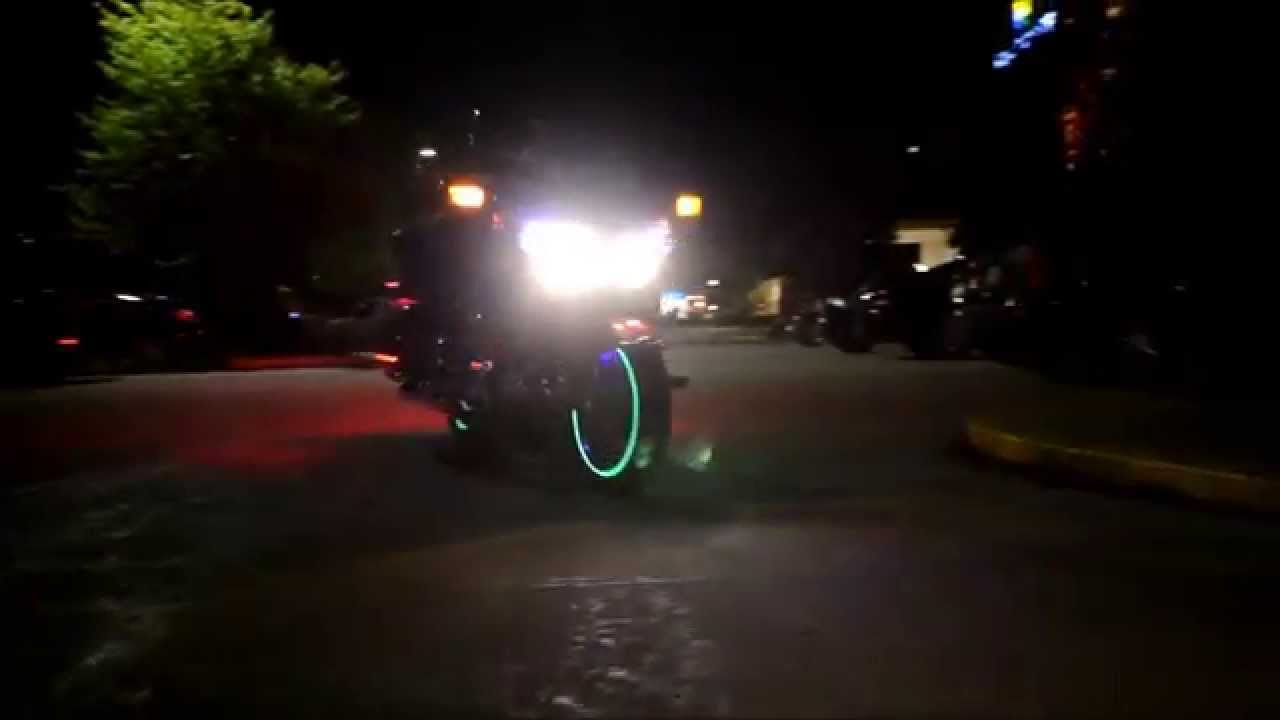 Gold Wing with Lunasee Hi Viz Wheel Lighting YouTube