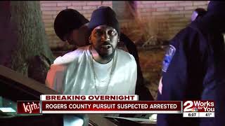 Rogers County pursuit suspect arrested