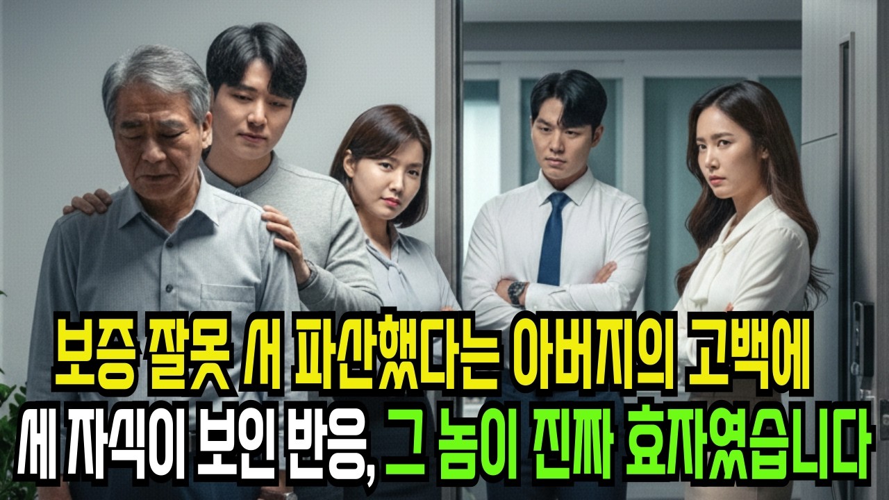 보증 잘못 서 파산했다는 아버지의 고백에 세 자식들이 보인 반응, 그놈이 진짜 효자였습니다/사연라디오/감동실화/오디오북/노후사연/실화사연/노후자금/노후대비