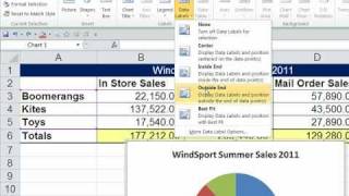 Office 2010 Class #33: Excel Charts: Column, Bar, Pie, Line, X-Y Scatter, Sparklines Formatting screenshot 4