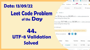UTF-8 Validation || C++ || Leetcode Daily Challenge