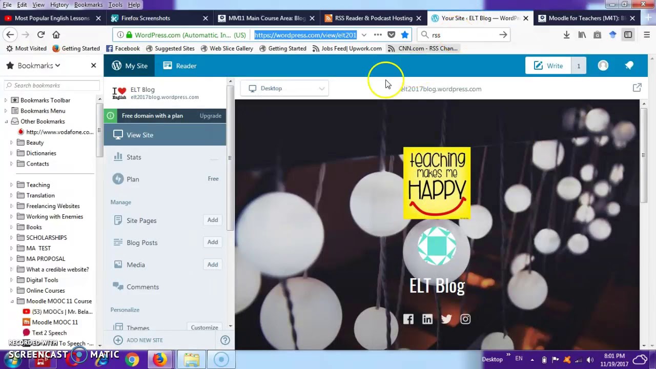 Adding an external blog to Moodle YouTube