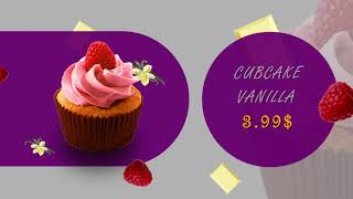 تصميم منيو كب كيك (أدوبي افتر ايفكت )CUPCAKE MENU DESIGN (ADOBE AFTER EFFECT)