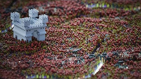 Creating a landscape in magicavoxel.