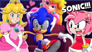 SONIC LOVES PEACH !? - Amy & Peach React to - Princess Peach vs. Amy Rose - Video Game Rap Battle