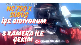 HONDA NC 750 X İLE İŞE GİDİYORUM. MOTOVLOG...