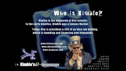 Kimble flash website in 1999
