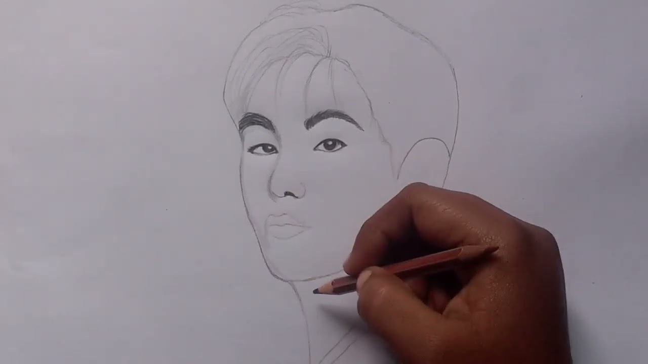 How to draw BTS v sketch drawing