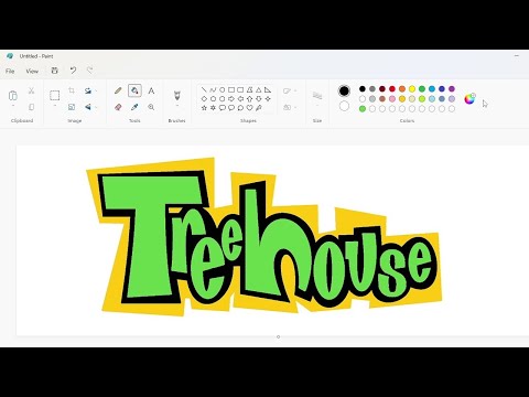 How to draw the Treehouse TV logo using MS Paint | How to draw on your computer