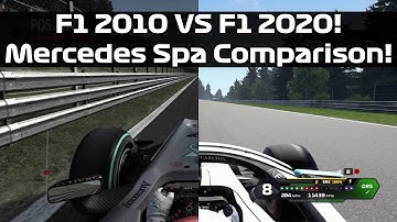 F1 2010 VS F1 2020 Mercedes Game Comparison @ Spa