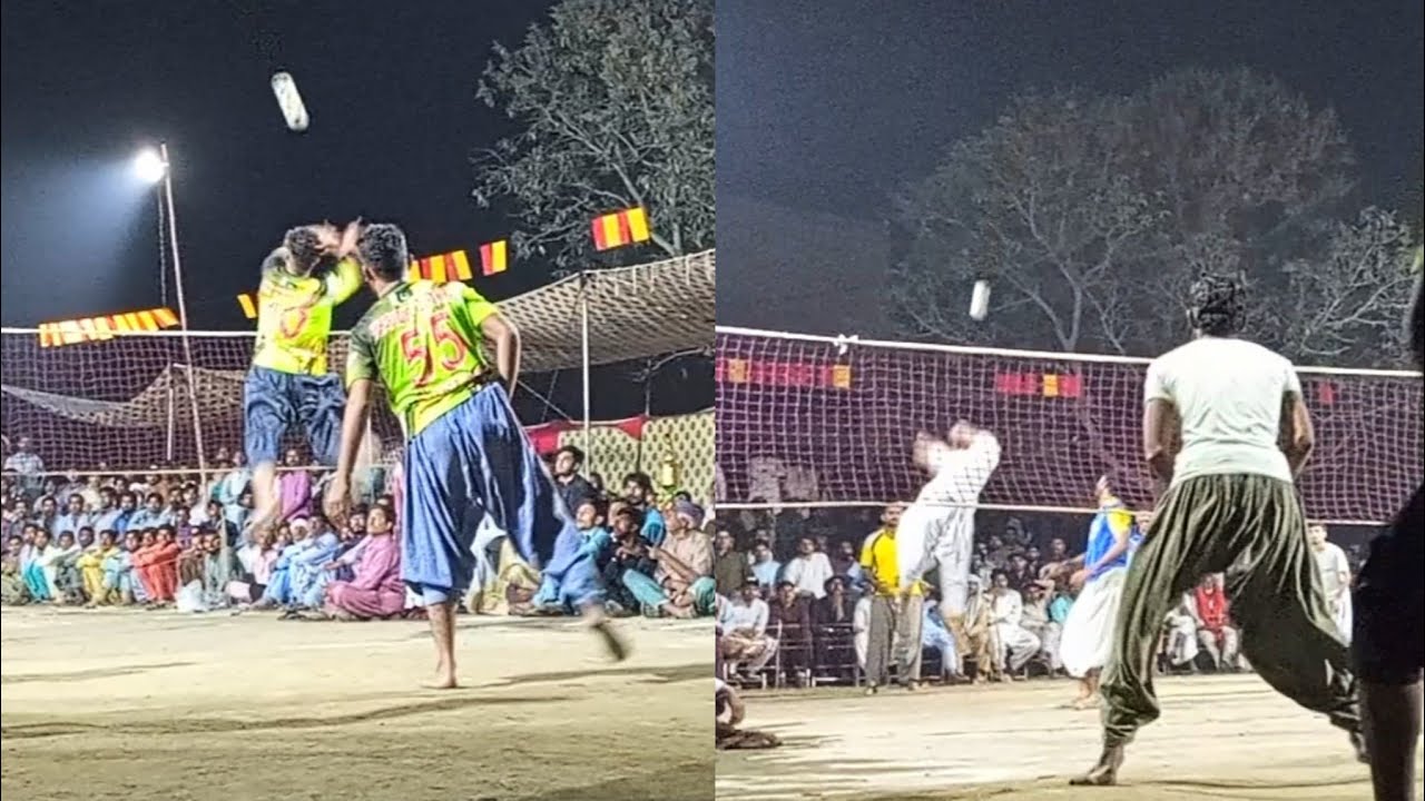 Imram Mallah vs Ali mahesar big sami final round part 2 win Imran Mallah All sindh vollyb tournament