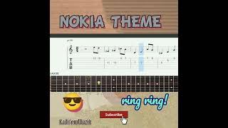Nokia Theme Easy Fingerstyle Guitar Tutorial Tabs