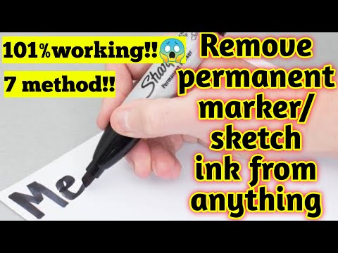 How to remove permanent marker/sketch pen ink|Remove ink stain from cloth|Ink remove from cloth easy