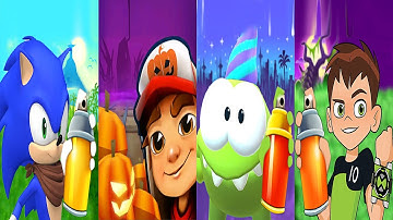 Subway Surfers vs Sonic Dash vs Om Nom: Run vs Ben 10 - Up To Speed Android Gameplay
