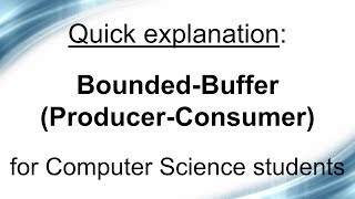 Quick explanation: the Bounded-Buffer problem