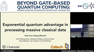 Exponential quantum advantage in processing massive classical data | Hsin Yuan Huang (Caltech)