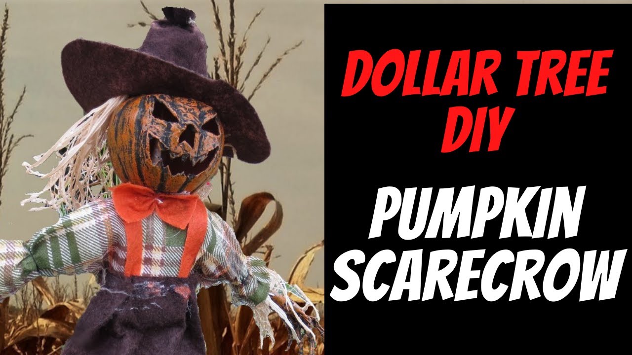 Pumpkin Scarecrow - Dollar Tree Halloween DIY Decorations & Props