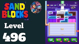 Sand blocks drop puzzle level 496  solution and walkthrough 