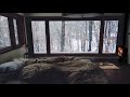 Cozy Cabin Winter with Blizzard Sound   Deep Relaxation and Sleep Ambience