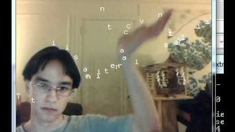 openFrameworks Text Rain clone