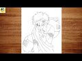 How to draw a Gaara Pencil sketch | Draw Gaara drawing - Draw for Kids #Naruto #drawing #art