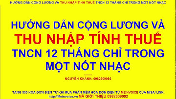 Tổng hợp lương và thu nhập tính thuế 12 tháng chỉ trong một nốt nhạc