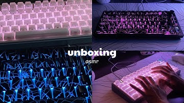 unboxing new keyboard - ajazz ak820 pro + keycaps || asmr video