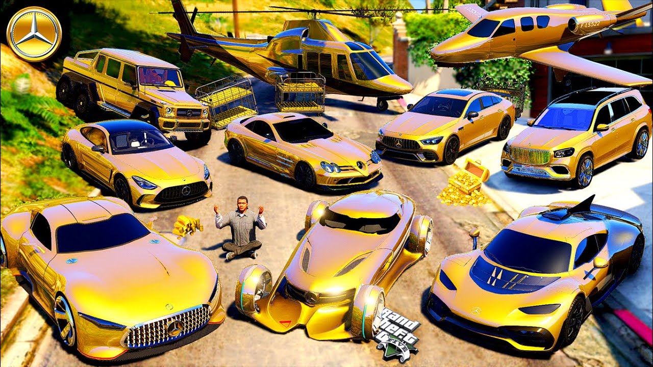 Franklin Steal Billionaire Mercedes Golden Cars