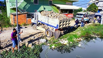 Wonderful Project!! Landfill Stone Delete Flooded Process Work By Komat