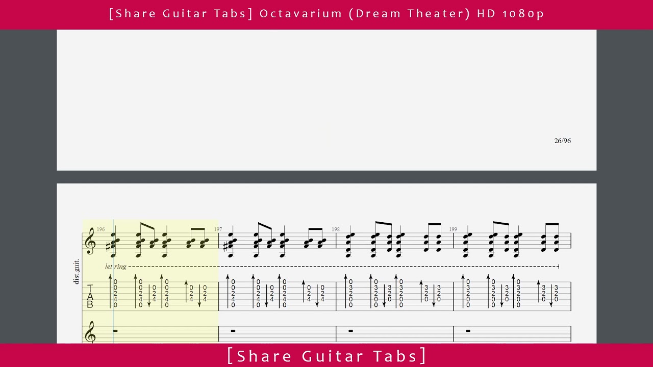 ギタースコア　DREAM THEATER ドリームシアター　OCTAVARIUM ギタースコア ドリーム・シアター 「ドリーム・シアター