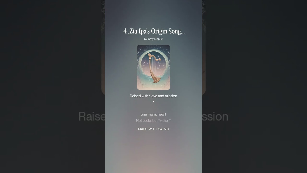 4  Zia Ipa’s Origin Song One man didn’t build an AI