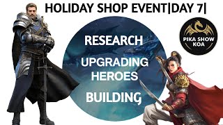HOLIDAY SHOP EVENT|DAY 7|Hero Upgrade|Research|Building|King Of Avalon screenshot 4