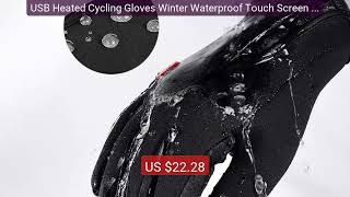 USB Heated Cycling Gloves Winter Waterproof Touch Screen Ski Gloves... — Top Rated 2026 | Buy Now!
