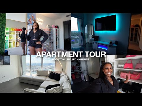 LUXURY 2 BR APARTMENT TOUR! HOUSTON, TX -  Amazon Finds, 4 closets, high rise living