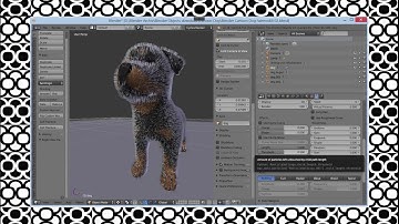 Blender Dog with hair