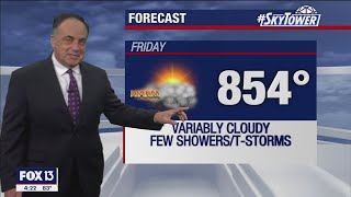 Tampa forecast 'a bit high' according to Meteorologist Paul Dellegatto screenshot 1