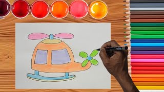 HOW TO DRAW HELICOPTER 🚁 ||EASY DRAWING || हेलीकाप्टर आसानी से कैसे बनाएं सीखें |