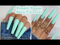 Press On Nails | Nail Design Tutorial | Simple Snake Skin Tutorial