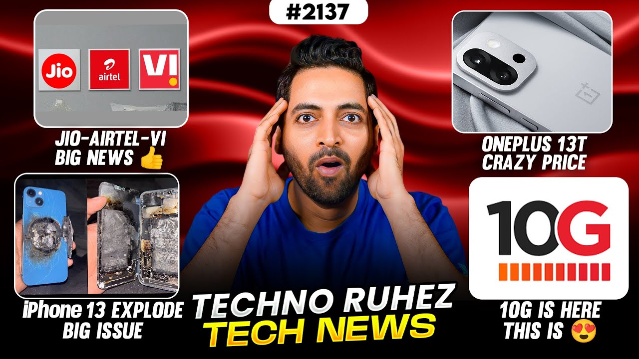 Jio-Airtel-Vi Big News,iPhone 13 Explode💥,10G Is Here😱,Samsung M36 ...