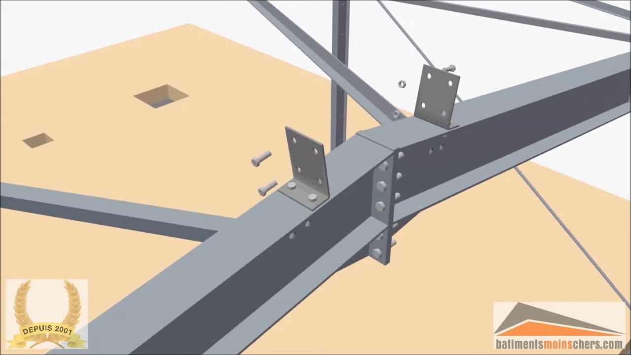 batiment metallique en kit   notre nouvelle vidéo de montage