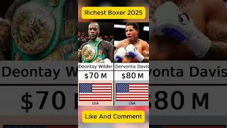 Who Is The Richest Boxer In 2025?  #chartthechamps #shortsfeed