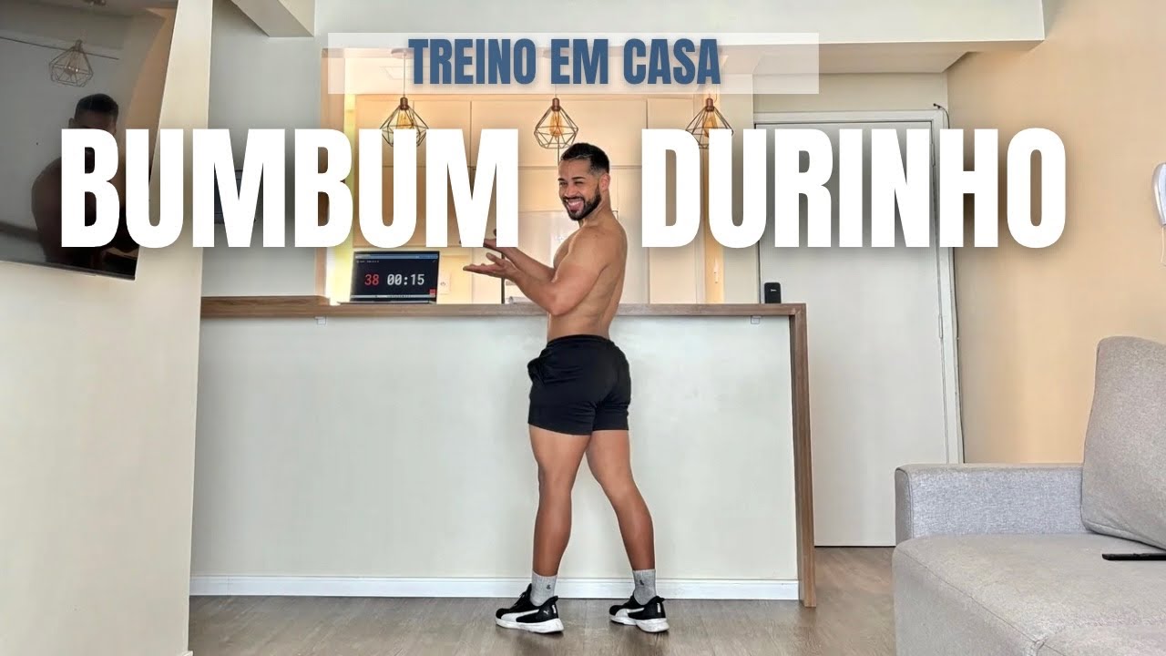 Treino em Casa Para deixar o BUMBUM DURINHO - sem equipamentos